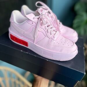Nike AIR FORCE 1 FONTANKA |Size 7 |Pink Foam - Rose Mousse |LIKE NEW